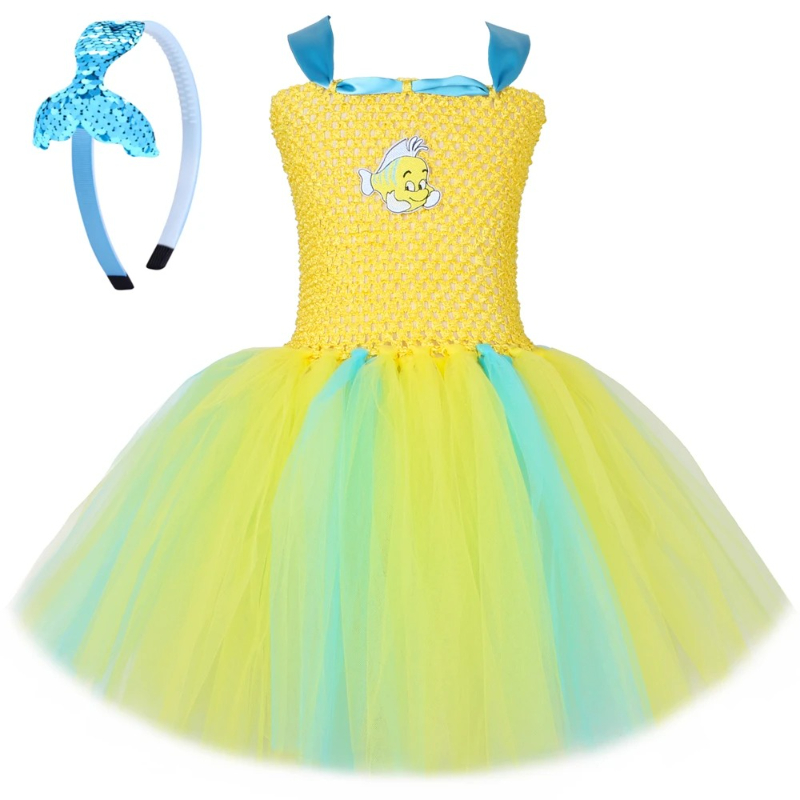 Baby Clothing Dresser - Платье-пачка с изображением рыбы-клоуна для девочек,