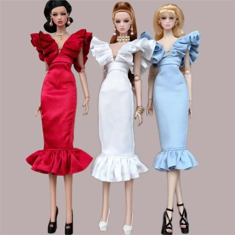 Baby Clothing High End - Платье для куклы с глубоким V-образным